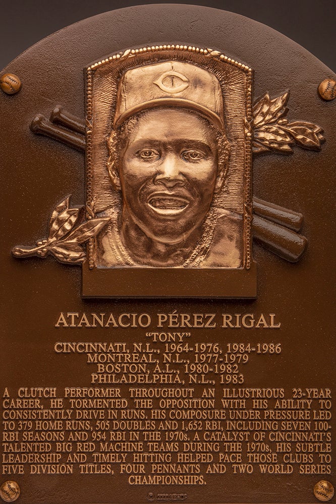 Tony Pérez Hall of Fame plaque