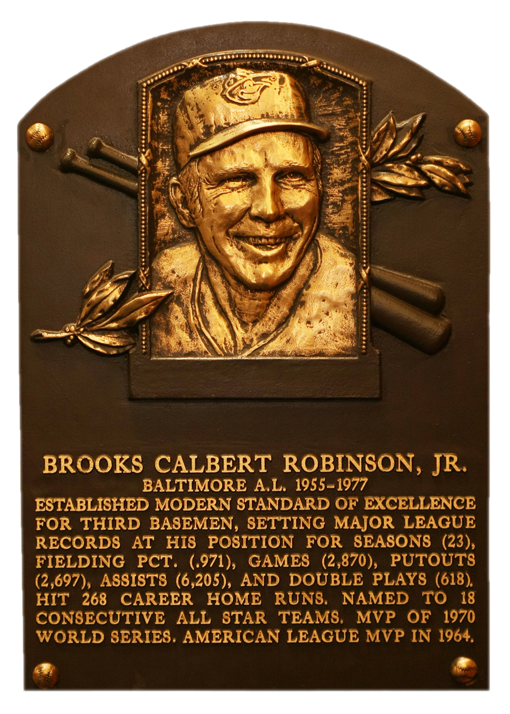 Brooks Robinson Hall of Fame plaque