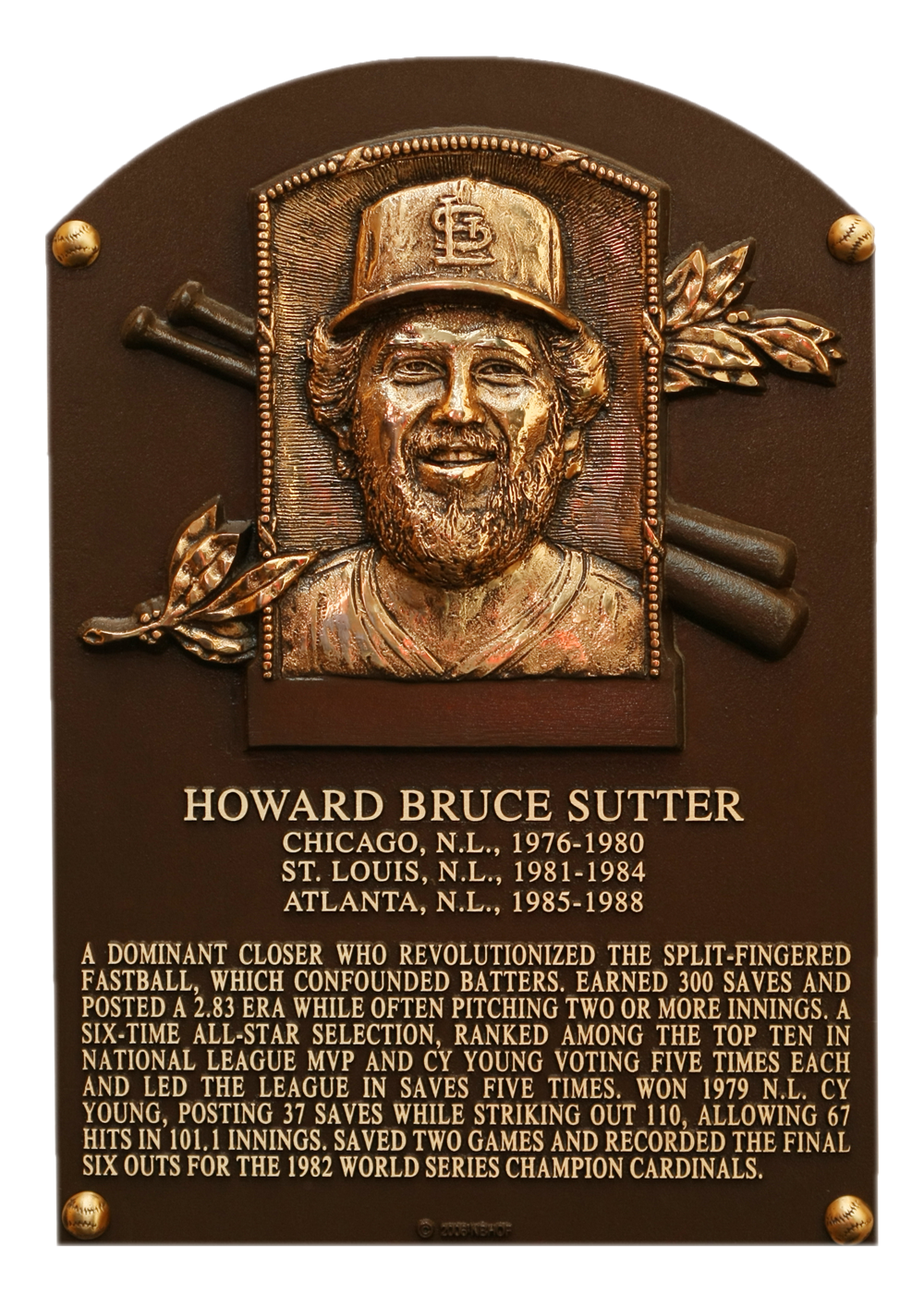 Bruce Sutter Hall of Fame plaque