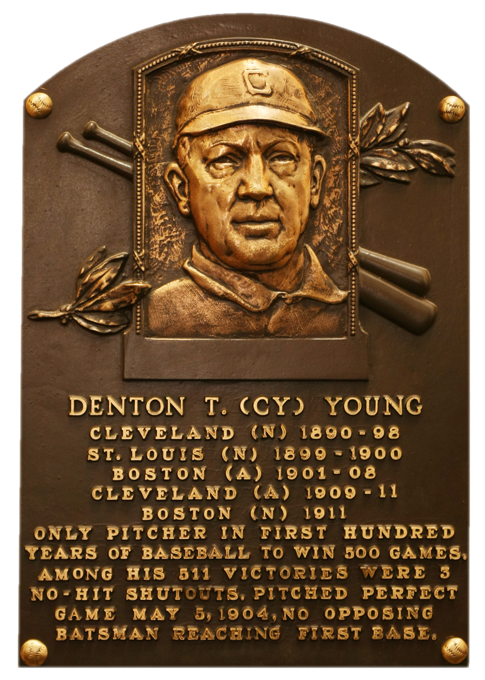 Cy Young Hall of Fame plaque