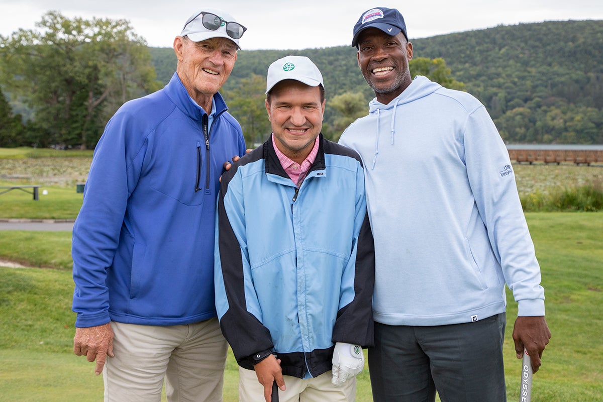 Fred McGriff poses for photo at Pathfinder Village-Baseball Hall of Fame Golf Invitational