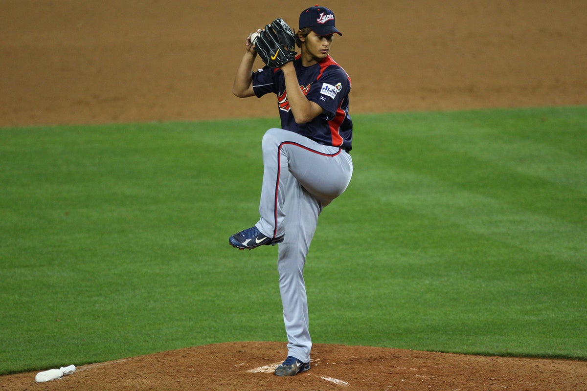 Yu Darvish pitches for Team Japan