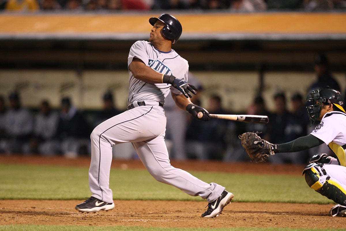 Adrian Beltré bats for Mariners