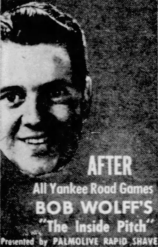 Bob Wolff Inside Pitch print advertisement