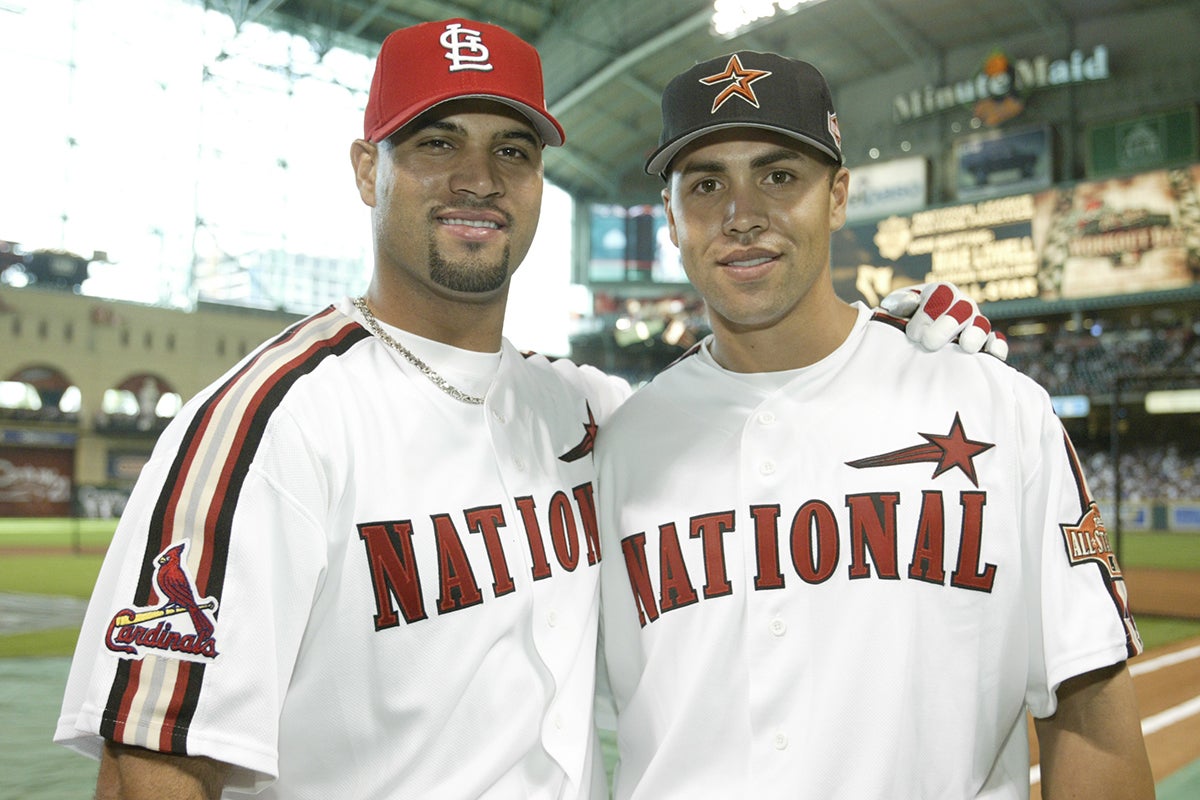 Albert Pujols and Carlos Beltrán at 2004 All-Star Game