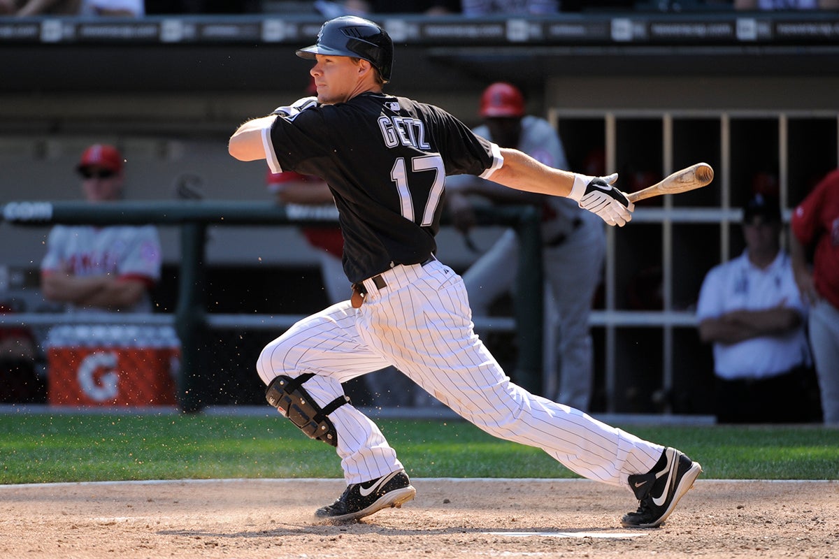 Chris Getz bats for White Sox