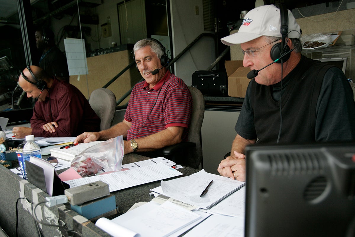 Ray Fosse in broadcast booth