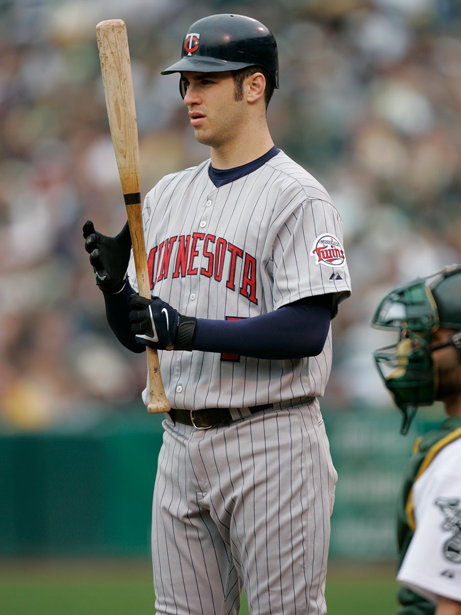 Joe Mauer stands in batter's box