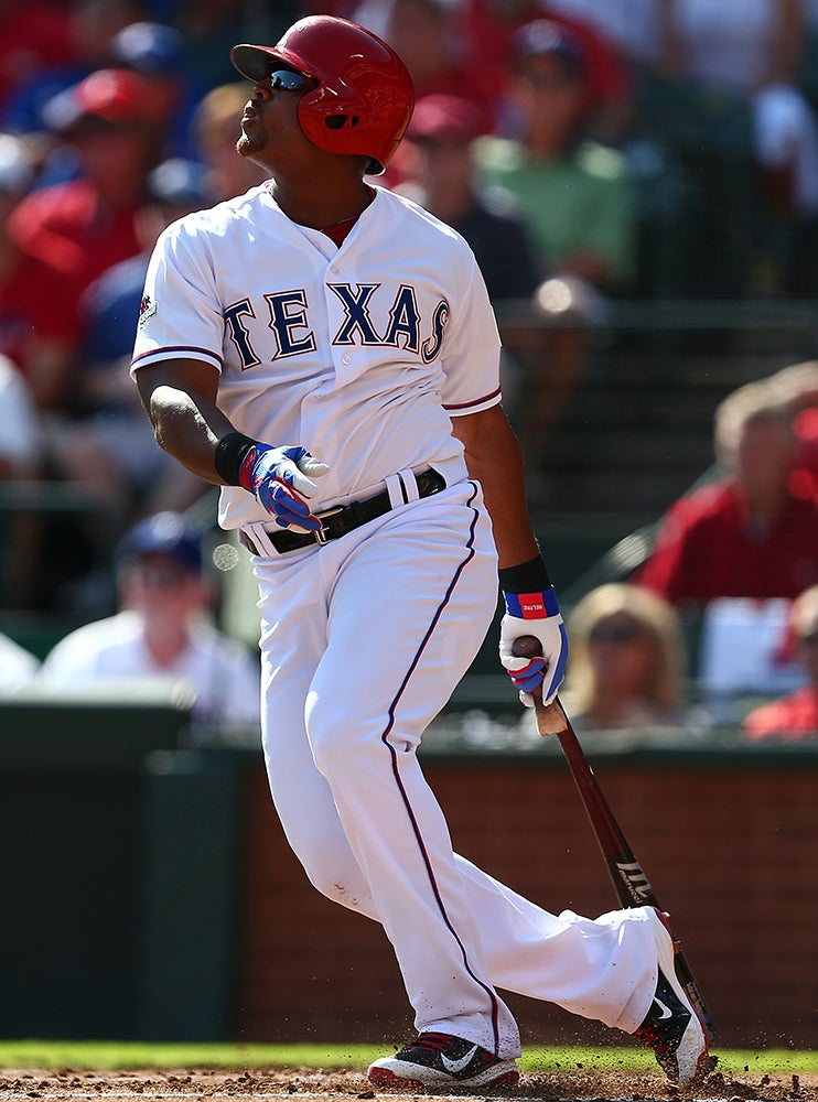 Adrian Beltré bats for Rangers
