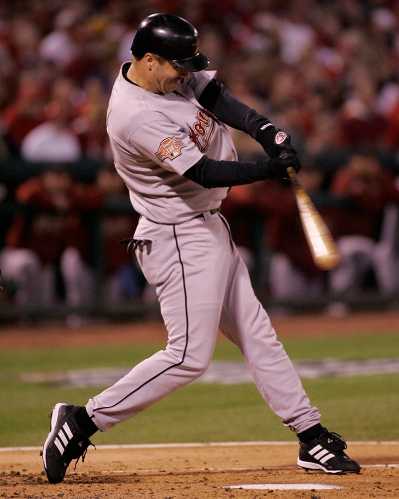 Jeff Kent bats for Houston