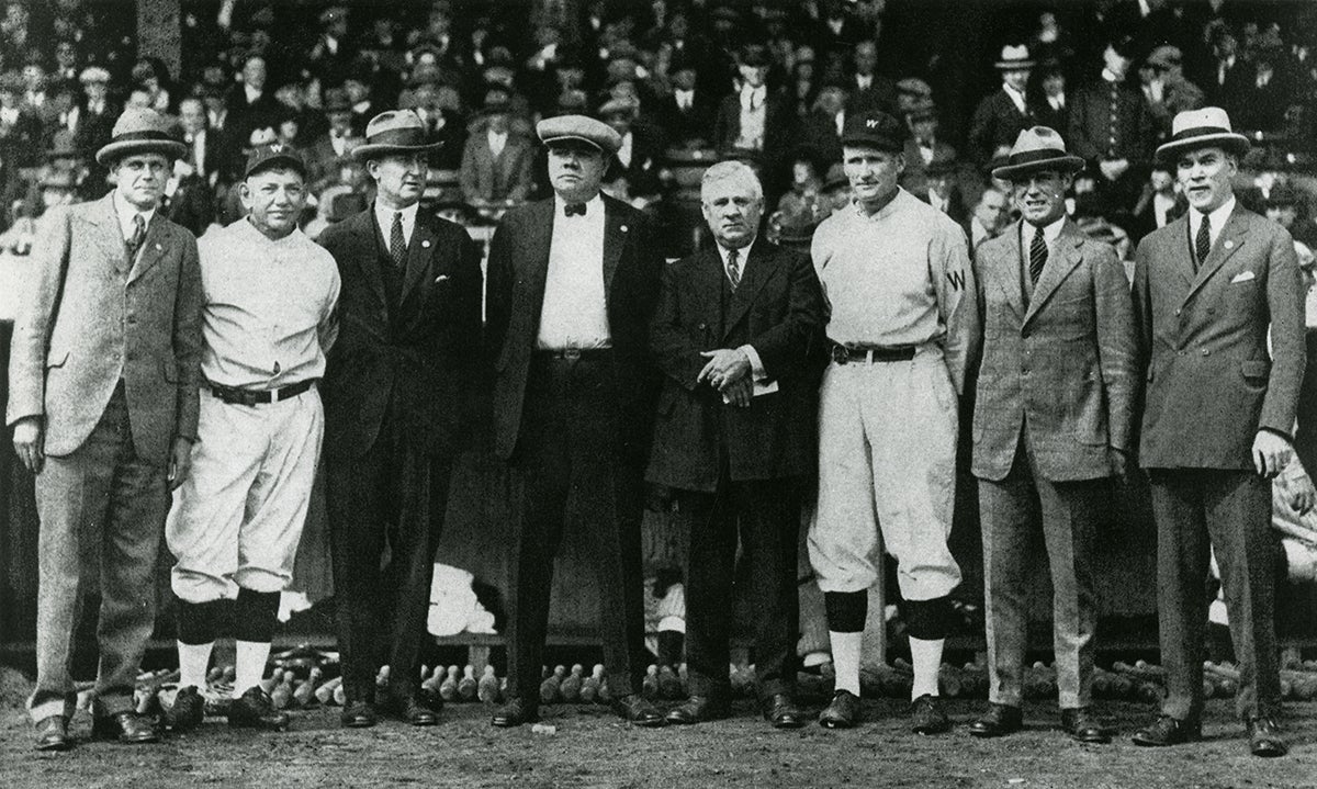 Babe Ruth and Walter Johnson at 1924 World Series