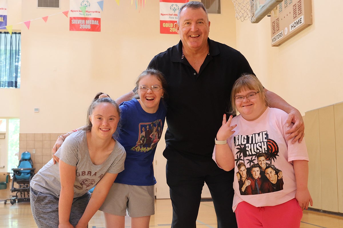 Jim Thome with Pathfinder Village residents
