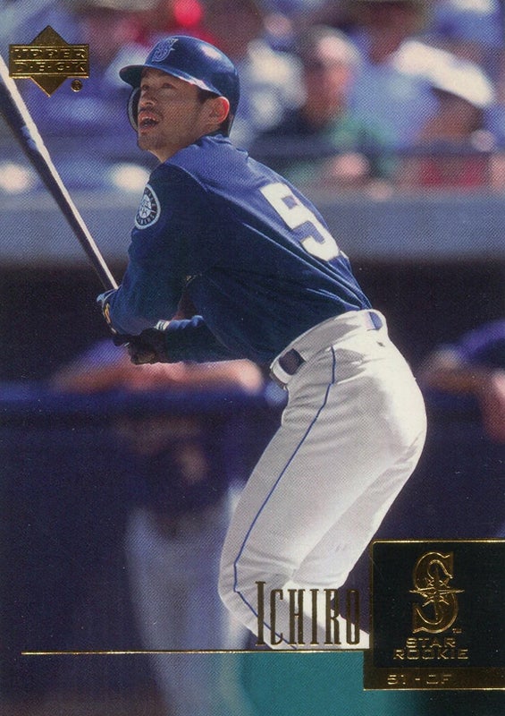 Front of 2001 Upper Deck Ichiro card