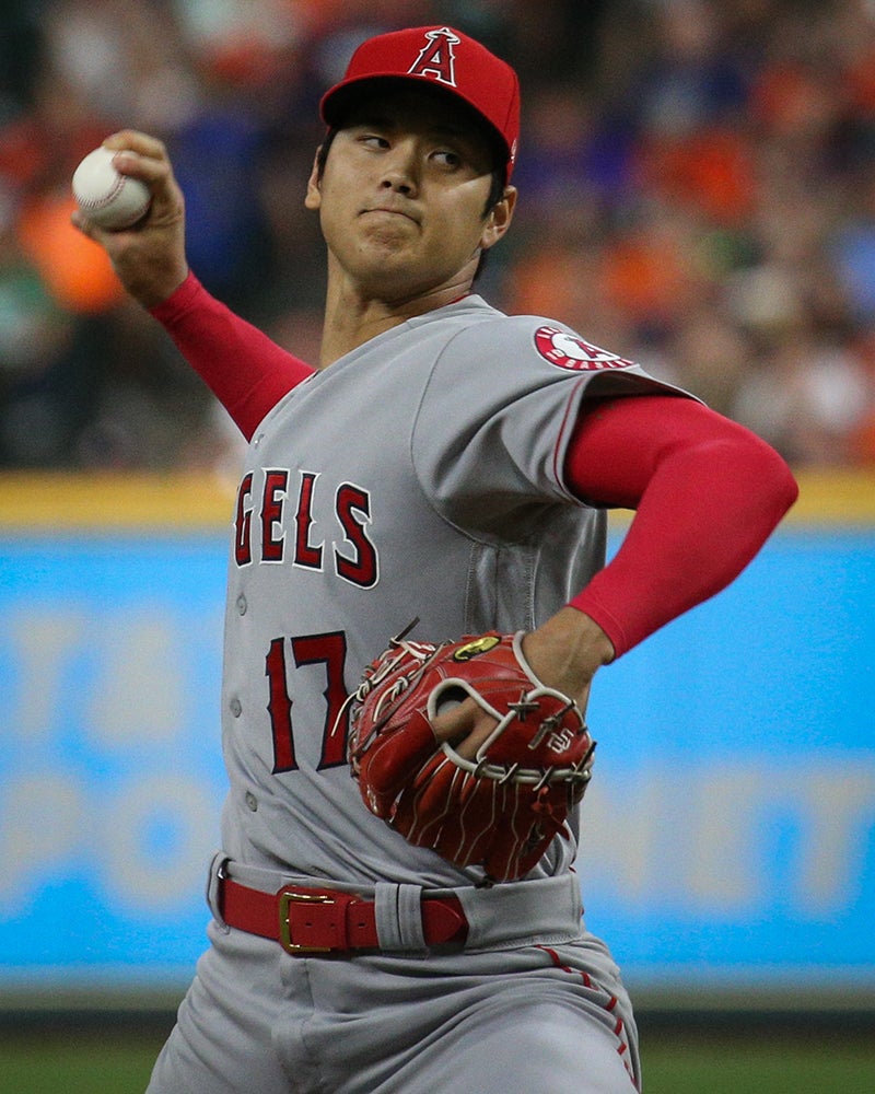 Shohei Ohtani pitches for Angels