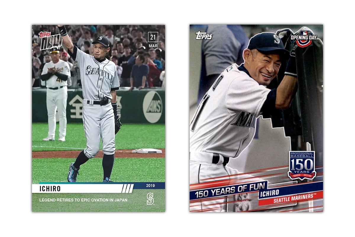 Front of 2019 Topps Ichiro cards