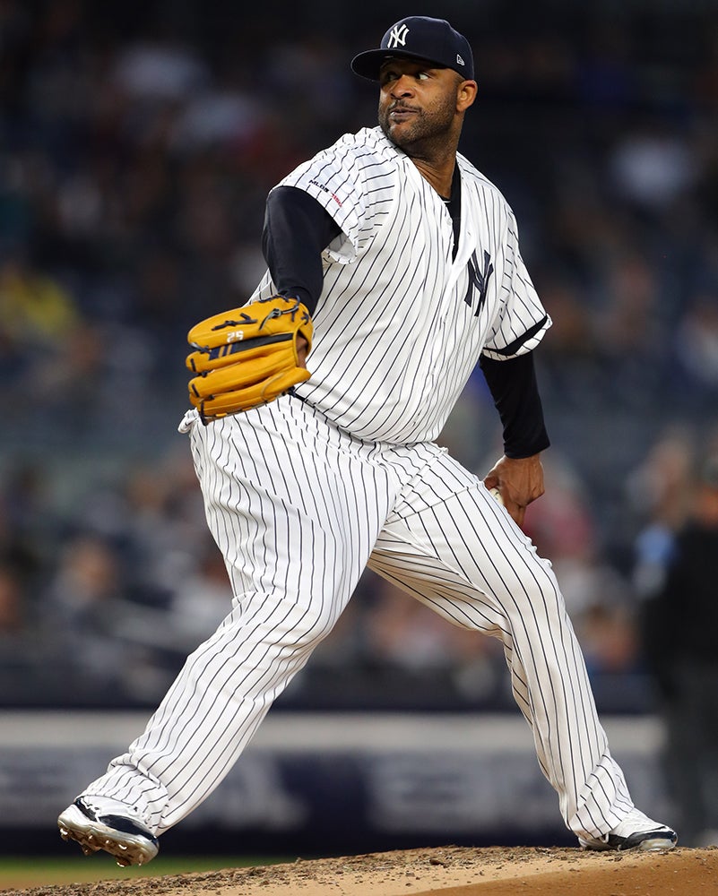 CC Sabathia pitches for Yankees