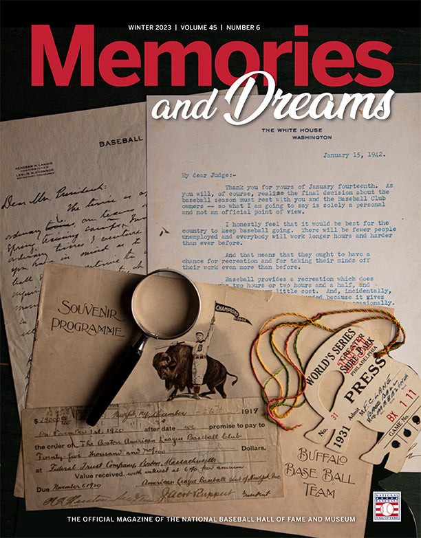 Winter 2023 cover of Memories and Dreams