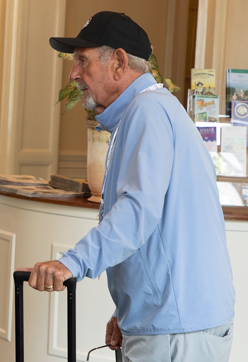 Jim Leyland in the lobby of The Otesaga Resort Hotel