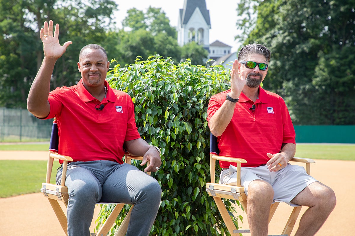 Adrian Beltré and Todd Helton at Legends of the Game Roundtable