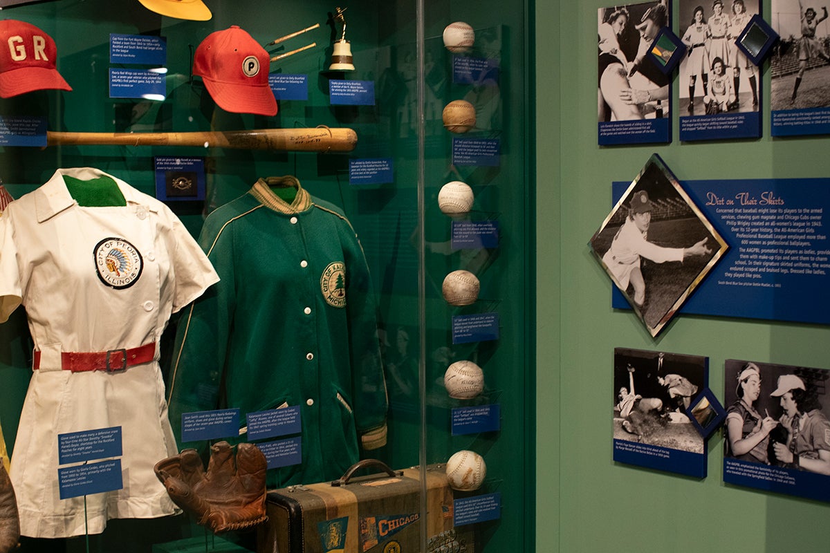 Progression of six AAGPBL game balls