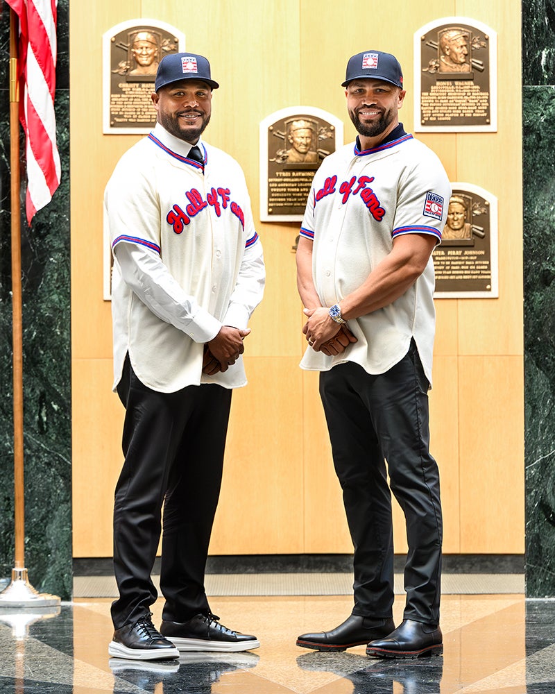Carlos Beltrán and Andruw Jones standing in Plaque Gallery