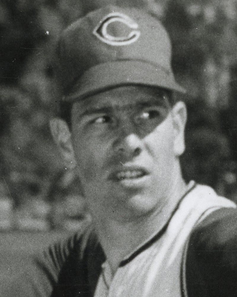 Head and shoulders selection of Max Alvis in Cleveland uniform