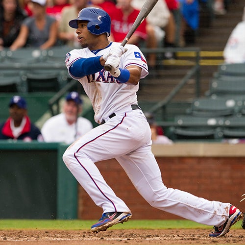 Elvis Andrus bats for Rangers