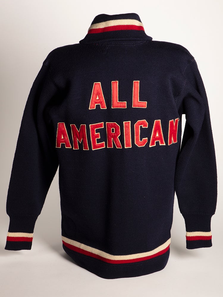 Back of Alex Metti 1935 All American Tour Sweater