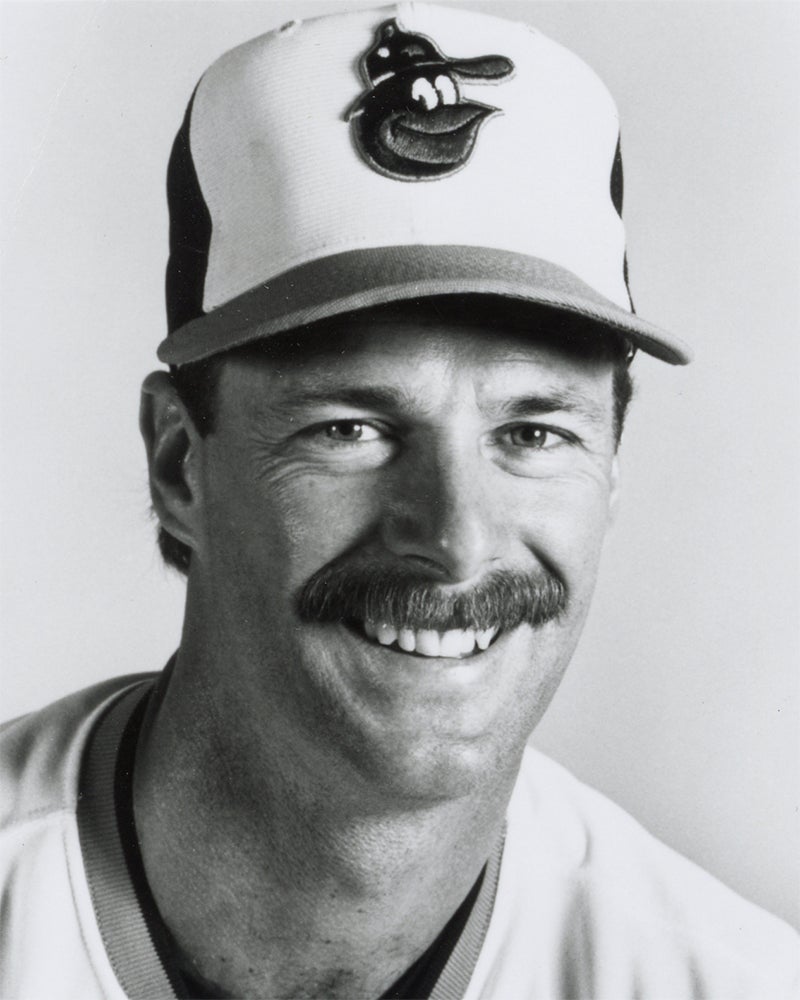 Head and shoulders portrait of Rick Burleson in Orioles uniform