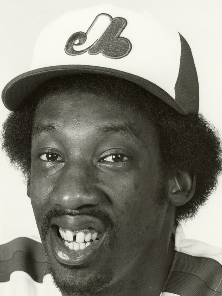 Head and shoulders portrait of Rowland Office in Expos uniform