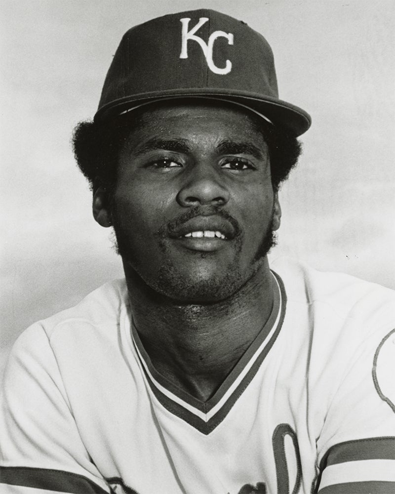 Head and shoulders portrait of Rodney Scott in Royals uniform