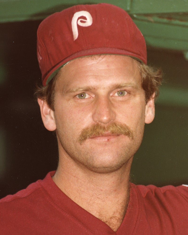 Head and shoulders portrait of Larry Andersen in Phillies uniform