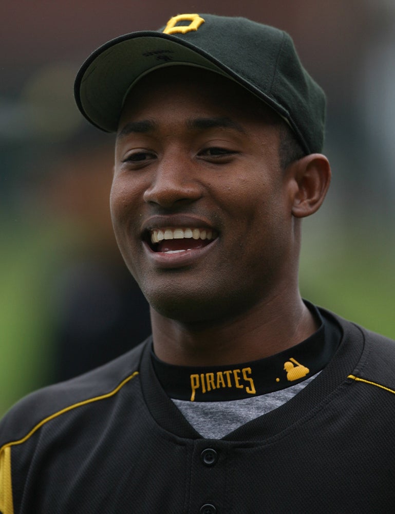 Salomón Torres in Pirates cap