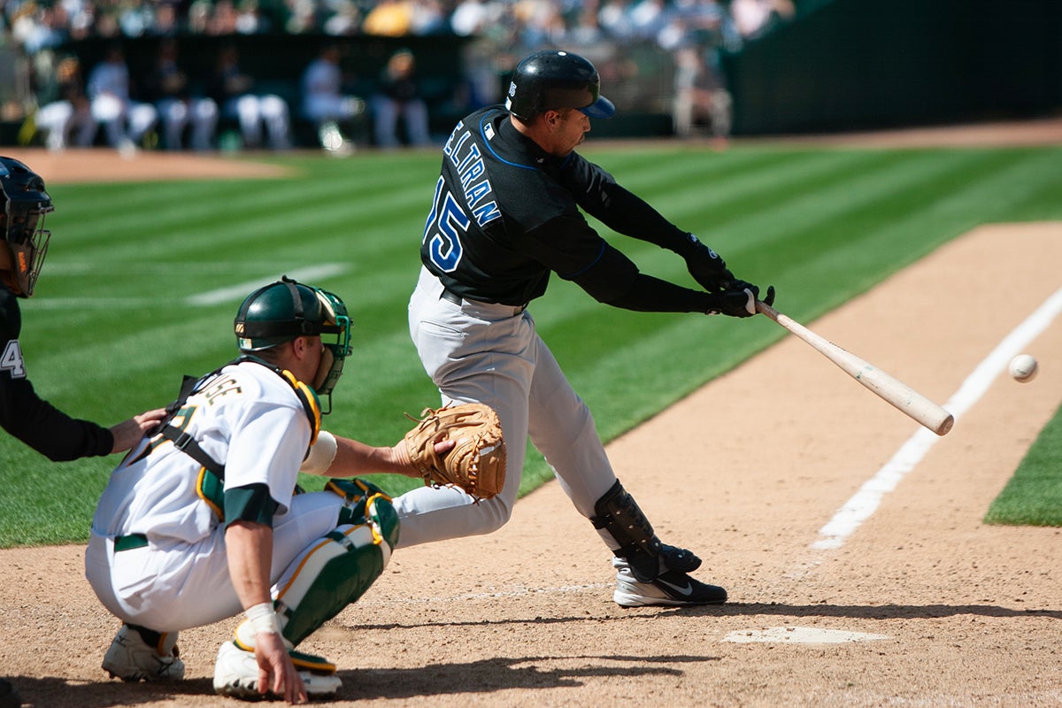Carlos Beltrán bats for Royals