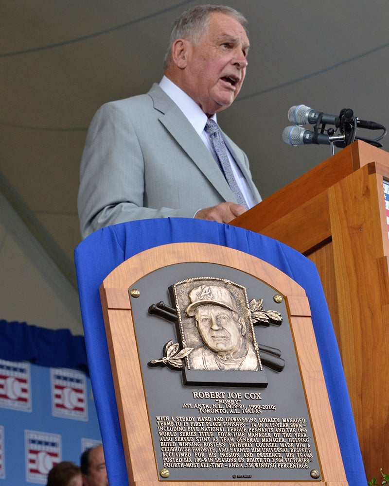 Bobby Cox speaks at 2014 Induction Ceremony