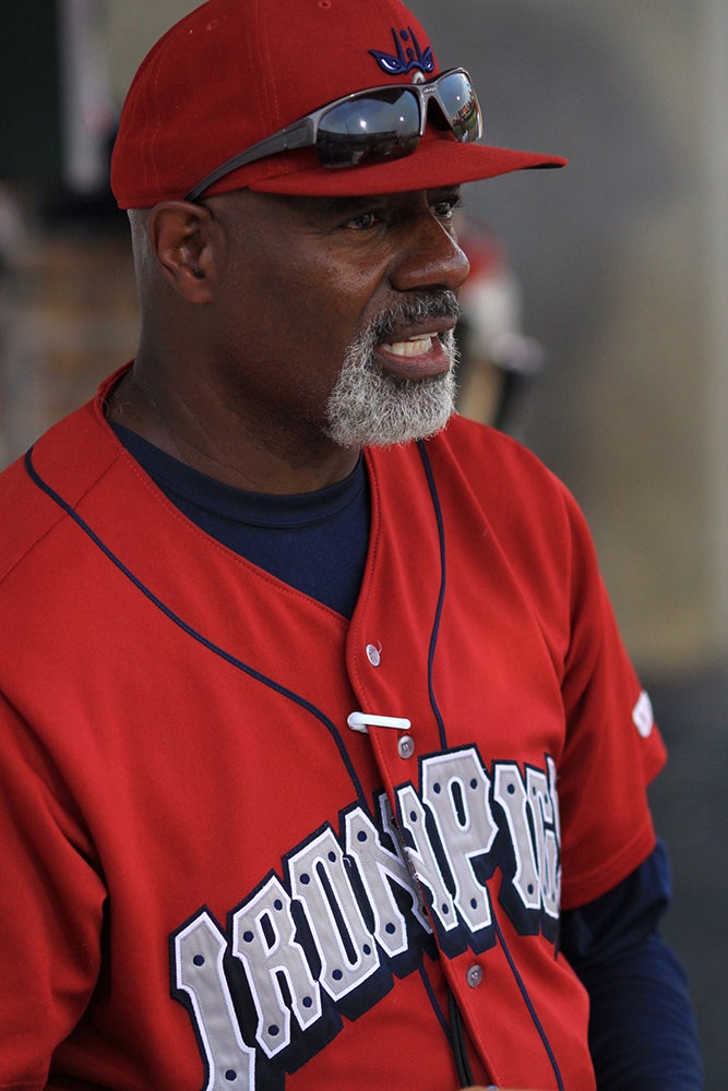 Ray Burris in Lehigh Valley IronPigs uniform