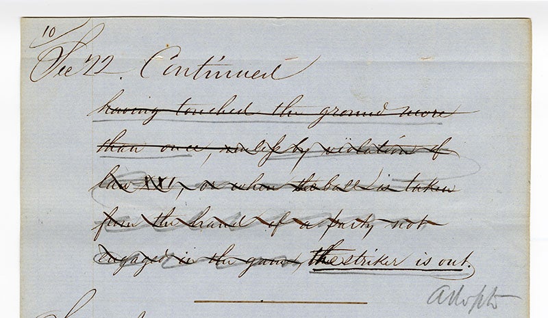 Laws of Base Ball page 10 section 22