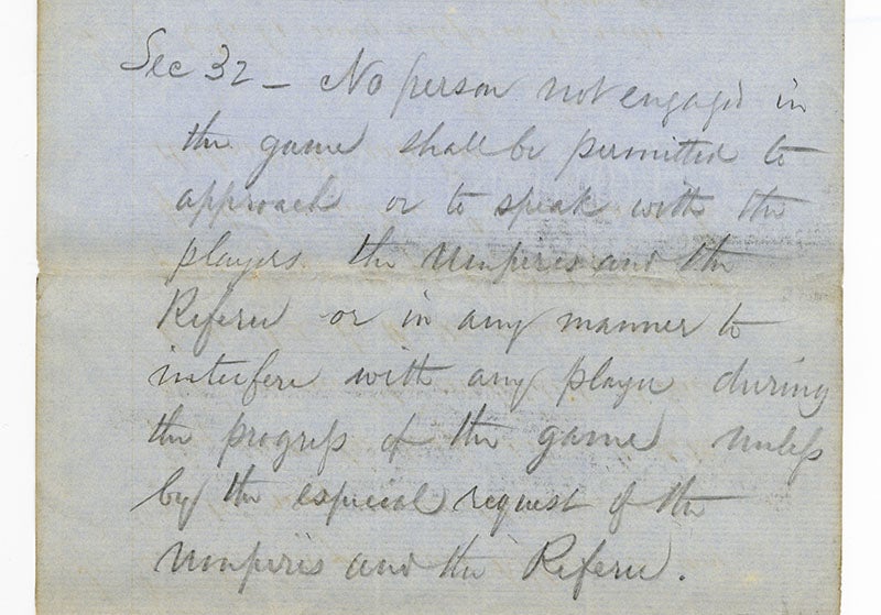 Laws of Base Ball page 13 back section 32