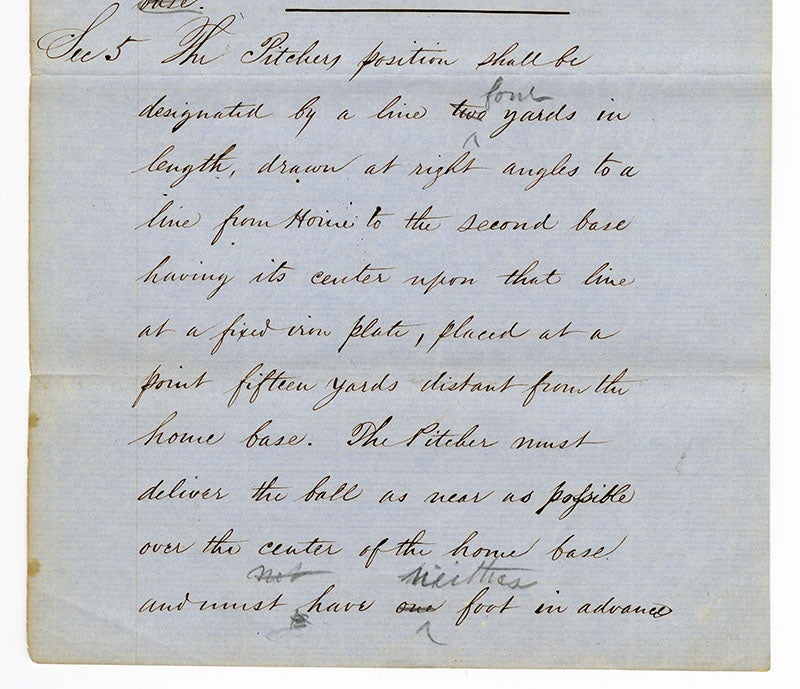 Laws of Base Ball page 3 section 5
