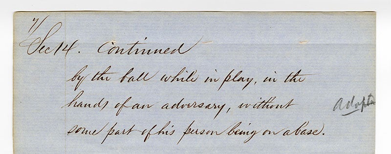Laws of Base Ball page 7 section 14