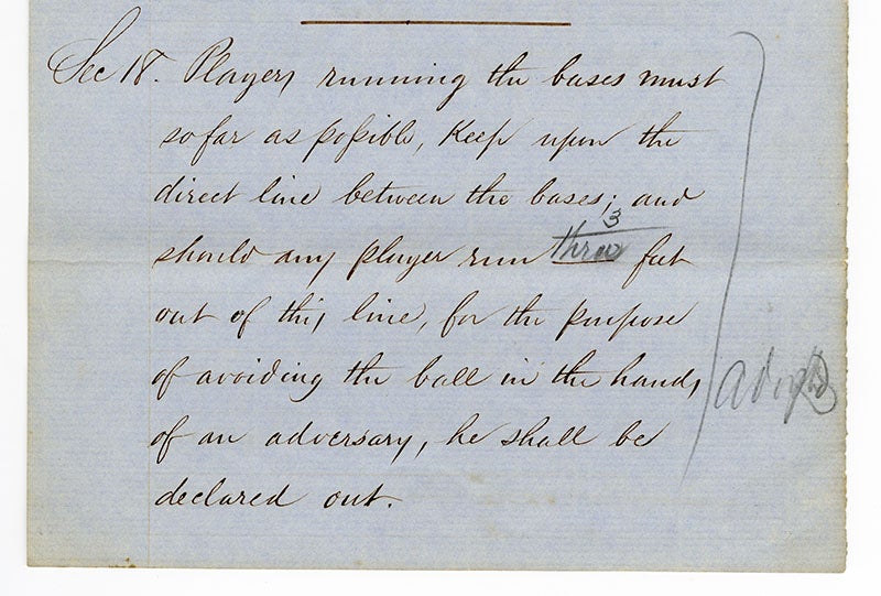 Laws of Base Ball page 8 section 18