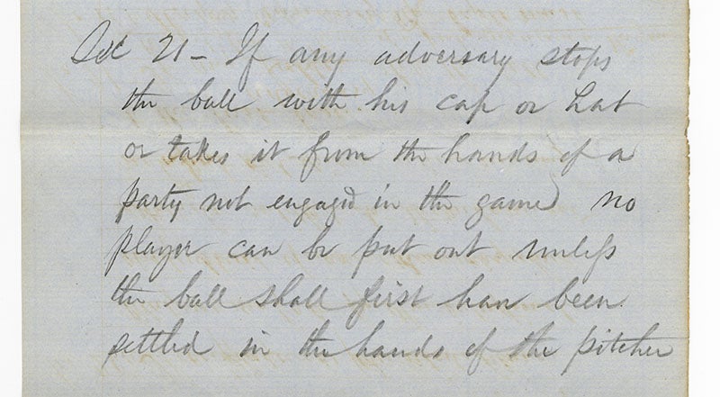 Laws of Base Ball page 8 back section 21