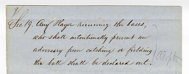 Laws of Base Ball page 9 section 19