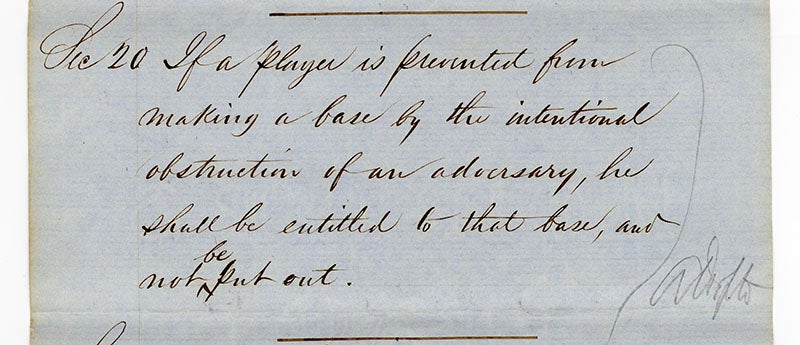 Laws of Base Ball page 9 section 20