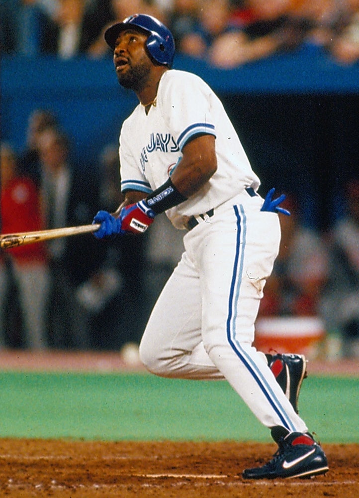 Joe Carter watches home run ball