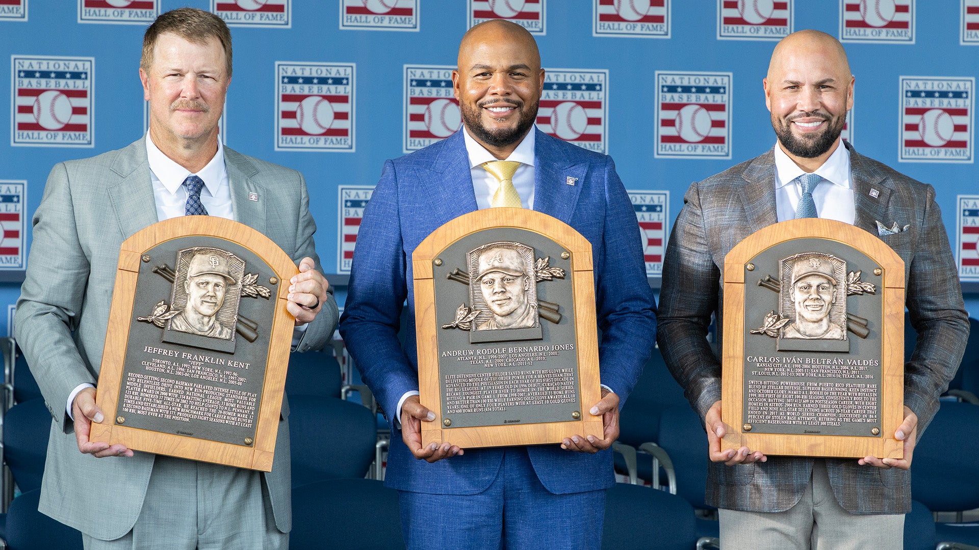 Jeff Kent, Andruw Jones and Carlos Beltrán