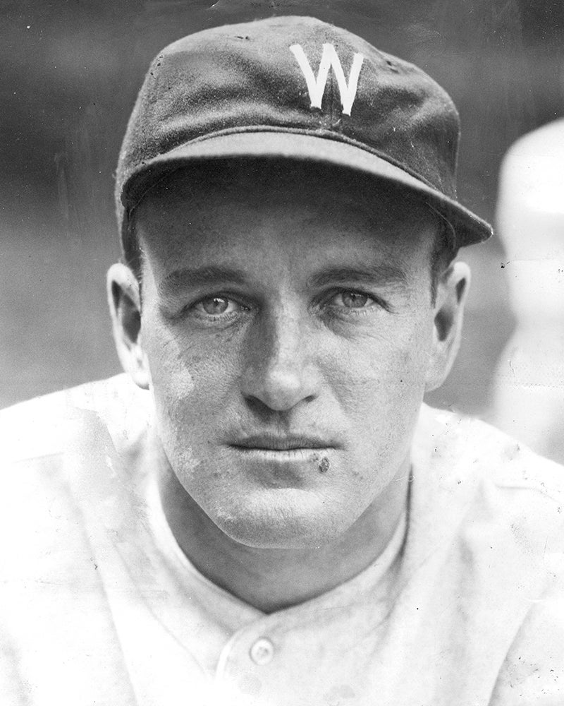 Head and shoulders portrait of Joe Cronin in Washington uniform