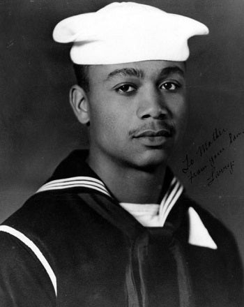Larry Doby in his Navy uniform