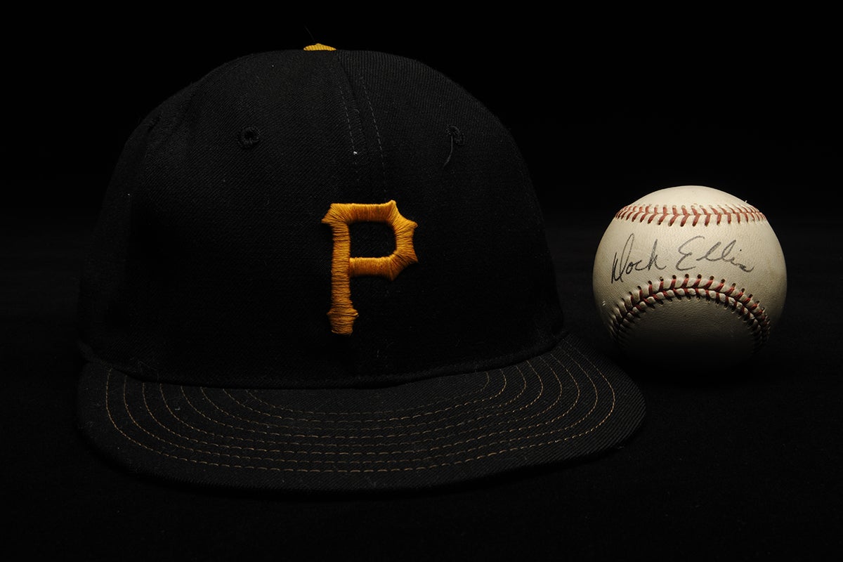 Cap and ball from Dock Ellis' no-hitter