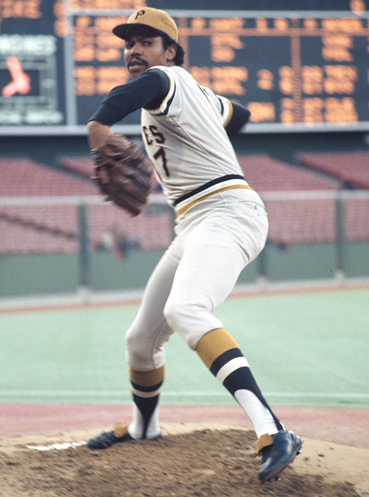 Dock Ellis warms up for Pirates
